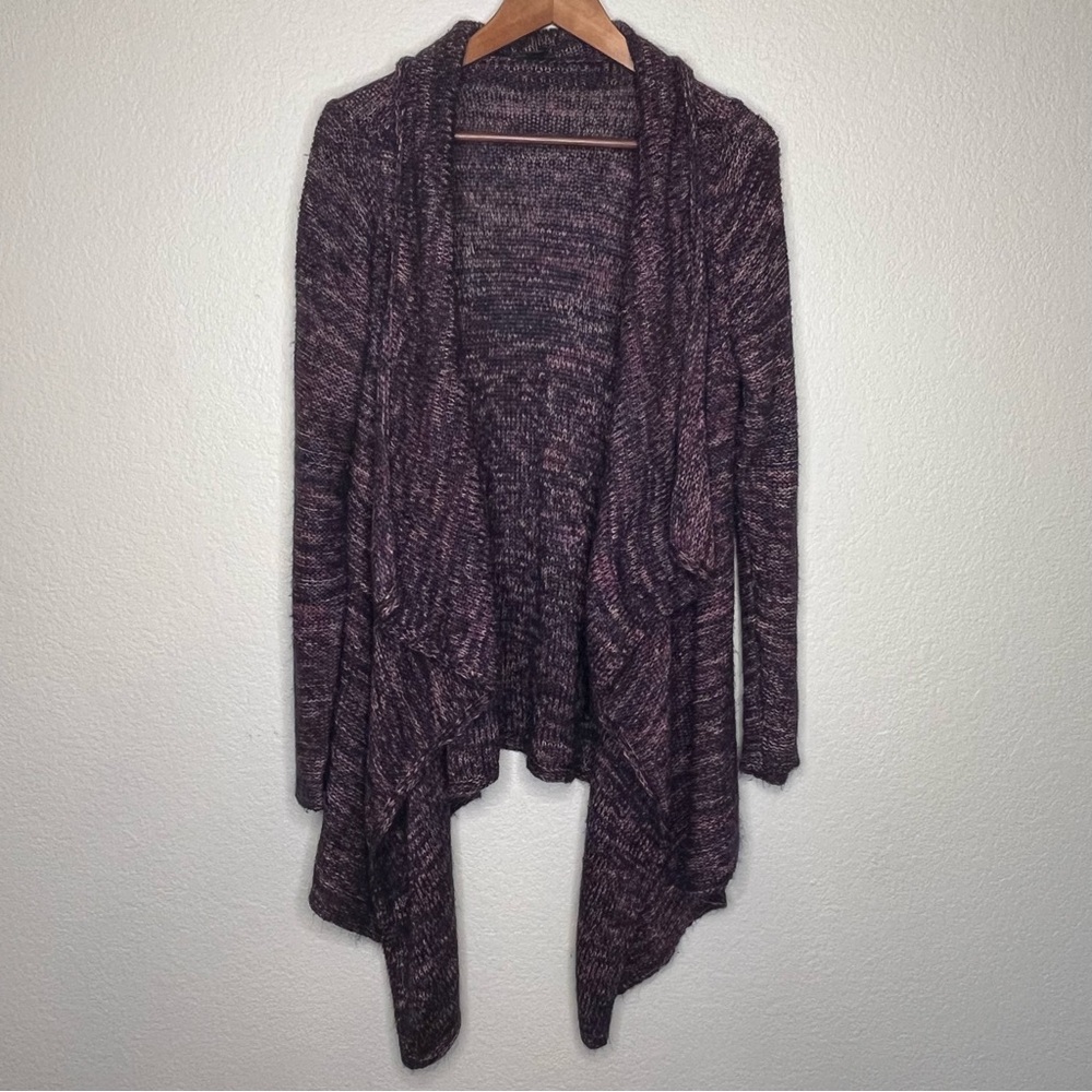 torrid Open-Front Marled Plum Cardigan Sweater Women's 1X (Torrid Size 1)